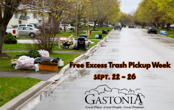 City of Gastonia Announces Free Excess Household Trash Week 